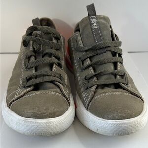 Converse Gray and Orange Canvas Sneakers